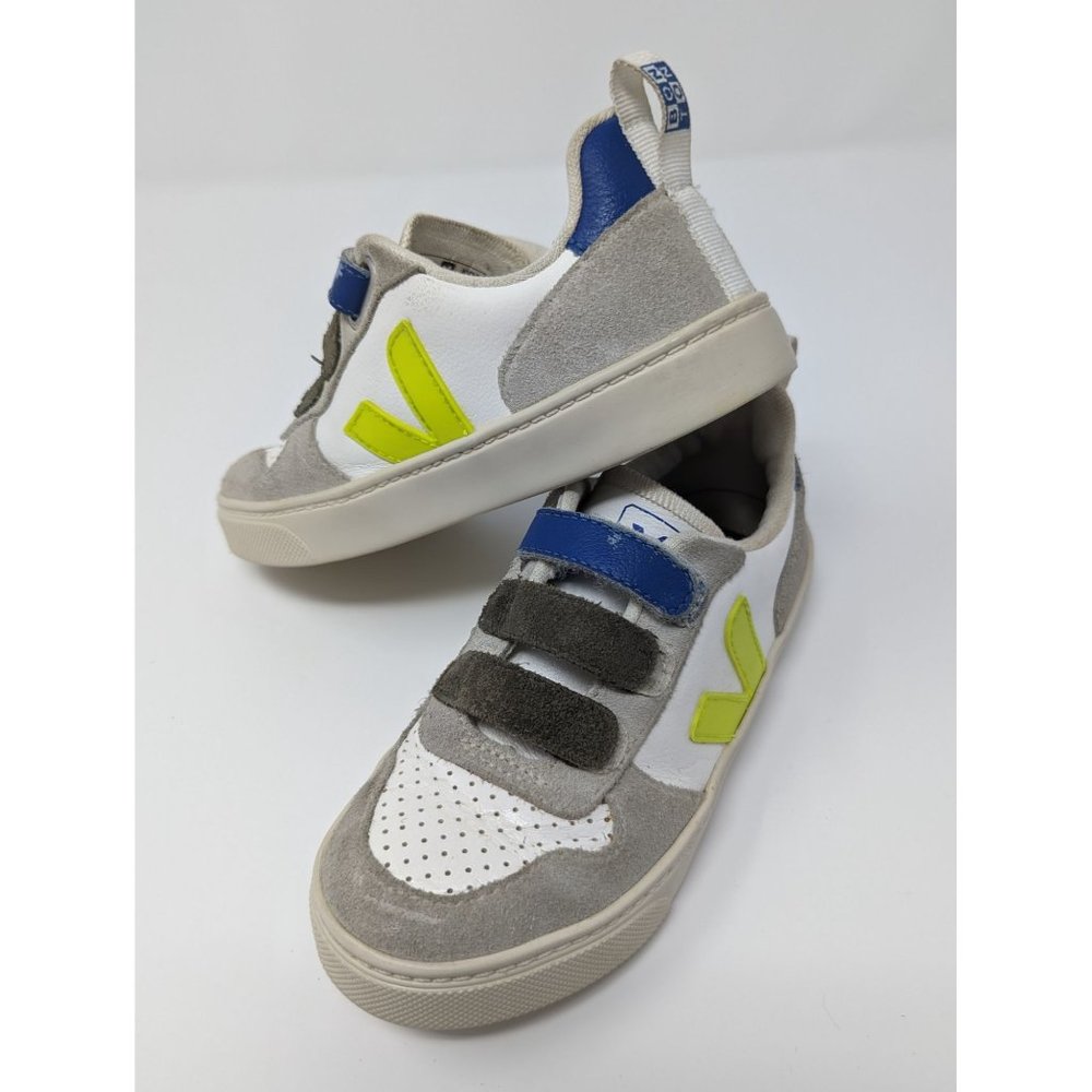 VEJA X BONTON WHITE JAUNE FLUO INDIGO SIZE 13.5